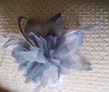  BN Blue FASCINATOR Hair Comb