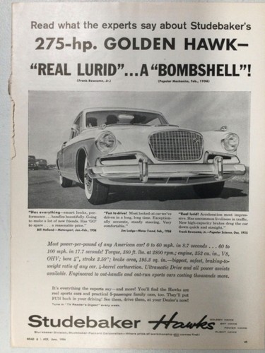 Studeadv55 advertisement 1956 - advertisement,