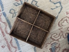 Rattan Divided Drawer Tray -