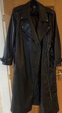 Zara Faux Leather Trench Coat