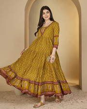 Indian Women Cotton Yellow