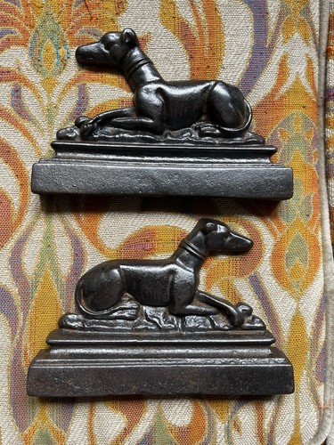Pair antique cast - pair,