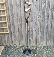 Vintage Maclamp Floor Lamp Conran Adjustable Spot Twin Lights Gold Retro 1970s