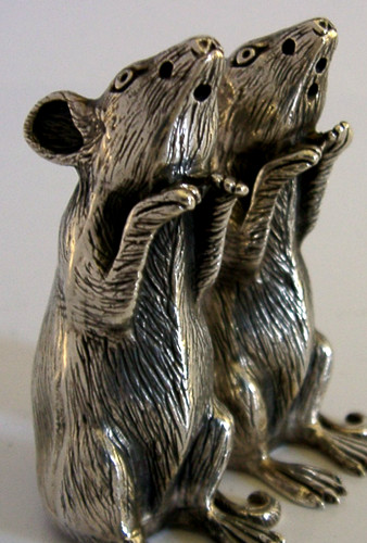 Novelty sterling silver mice - novelty,