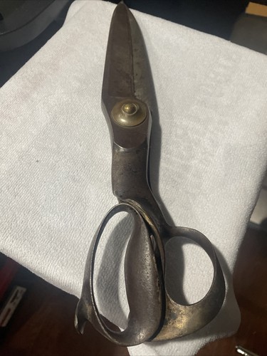 Huge antique scissors - scissors, textile