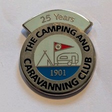 The Camping And Caravanning Club 25 Years Enamel Pin Badge