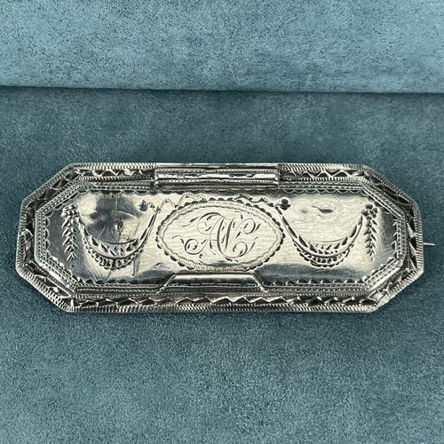 Antique sterling silver brooch - antique,