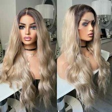 Ombre Ash Blonde Hair Wig HD