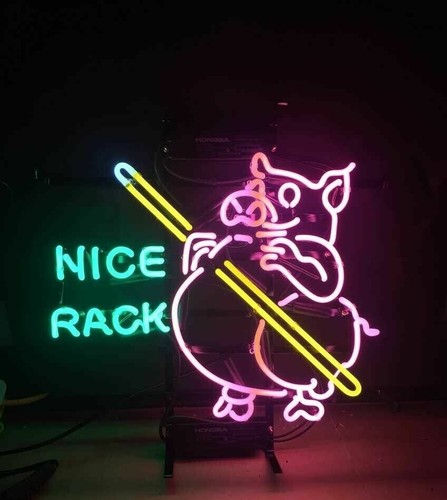 Nice rack billiards - pig, neon