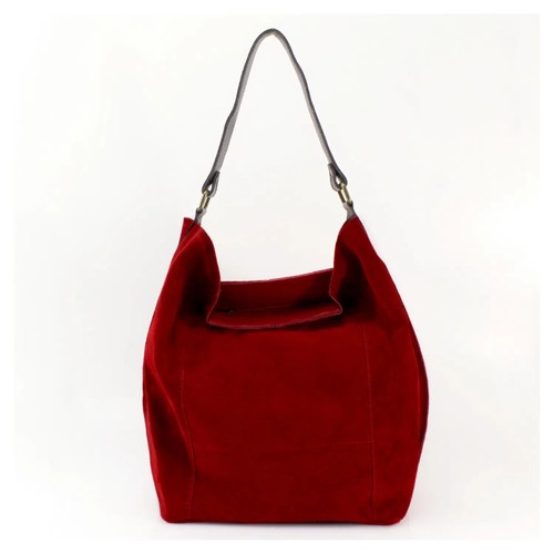 Ladies suede bucket - suede, shoulder