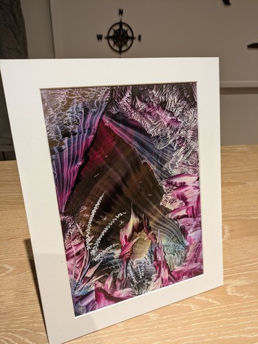 Encaustic wax art light - art, (light