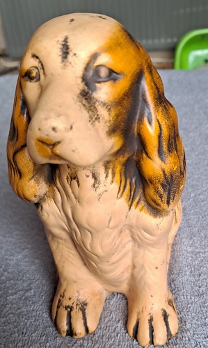 Vintage ceramic spaniel - vintage,