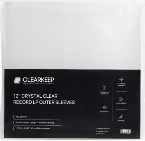 100 clear plastic vinyl record - clear,
