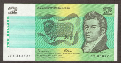 Australian paper banknote - paper,