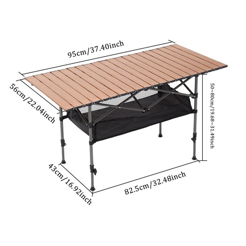 Folding camping table - folding,