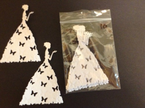 Cardmaking die cuts - cuts, white