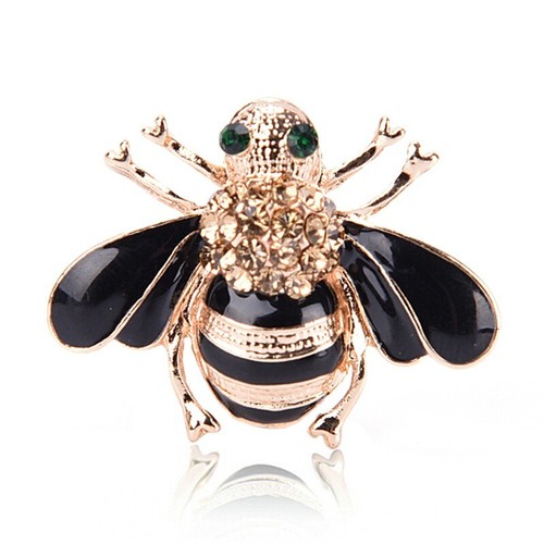 Crystal bumble bee pin brooch - bee,