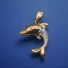 9ct 375 Gold Dolphin Pendant