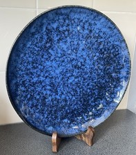 Vancasso Dinner Plate Stoneware Mottled Blue 