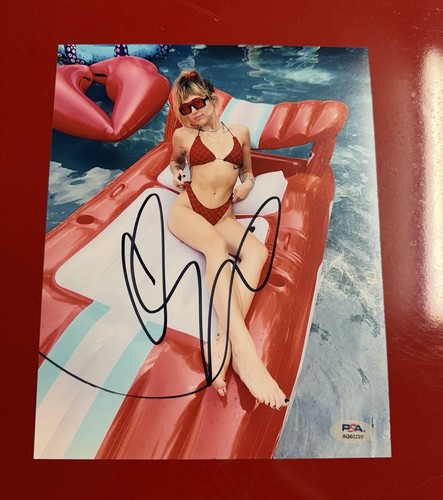 Miley cyrus signed 8x10 - miley,