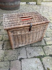 Vintage wicker fishing creel - fishing,