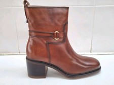 Pikolinos Womens Boots Huesca Brown Tan Leather W8X-8736 Casual Zip Up, Size 7.