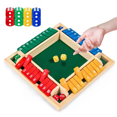 Players shut the box - shut, dice