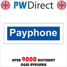 GE030 PAYPHONE SIGN DOOR WALL