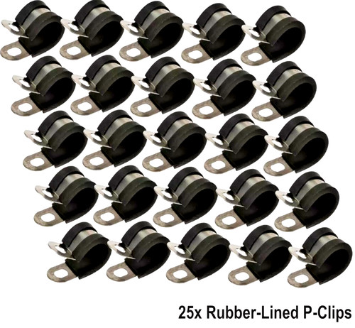 25x 5mm stainless steel rubber - 25x,