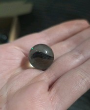 Unknown Vintage Black Cats Eye Marble Glass. Unique