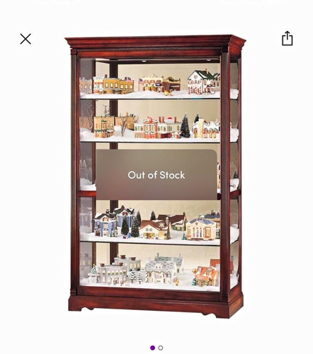 Blue elephant display cabinet - blue,