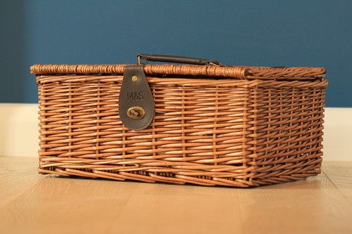Woven wicker hamper - m&s,