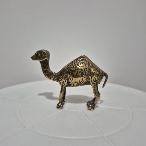 Vintage solid brass etched - solid,