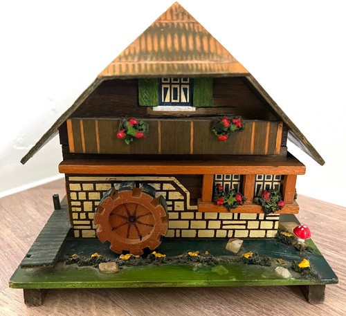 Vintage swiss chalet music box - vintage,