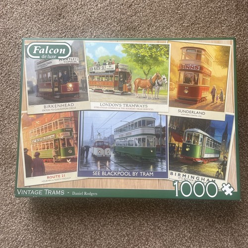 Vintage trams jigsaw 1000 - vintage, pc