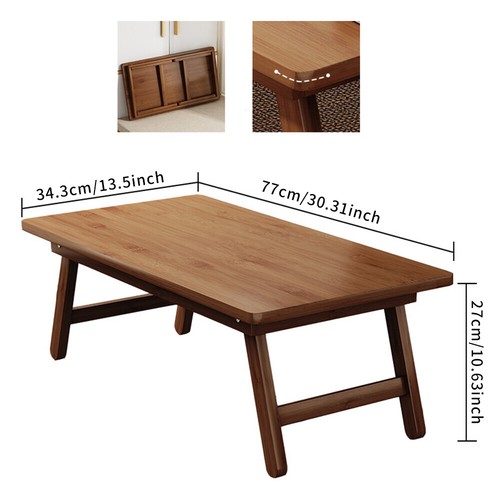 Bamboo folding coffee table - folding,
