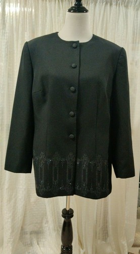 Vintage black ladies jacket - ladies, 16