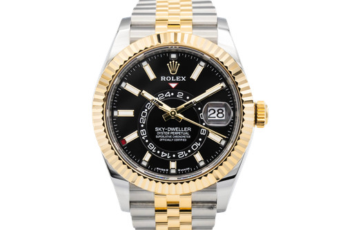 Rolex sky dweller steel - sky-dweller, 18ct