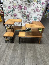 2 Tier Kitchen Corner Shelf Storage Display Unit Organiser With Metal Frame