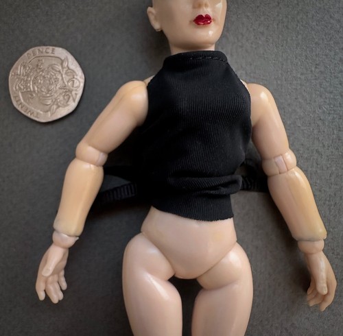 Dolls house black backless - dolls,