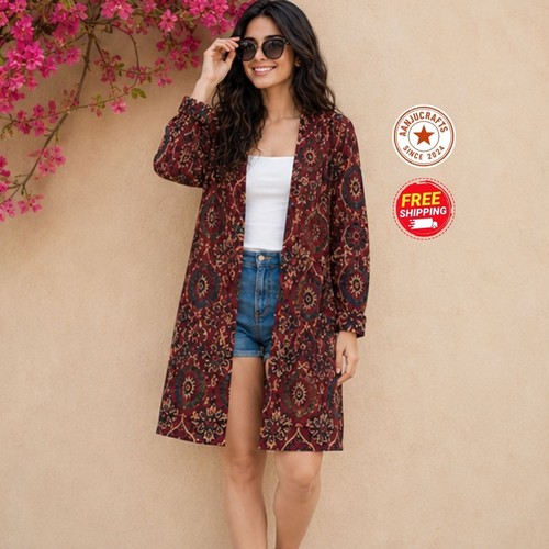 Women boho longline - boho, open