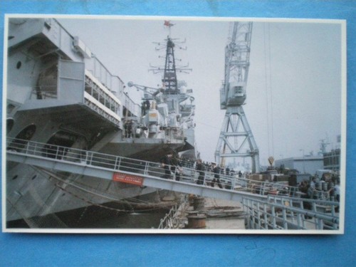 Postcard hms hermes - hms, carried