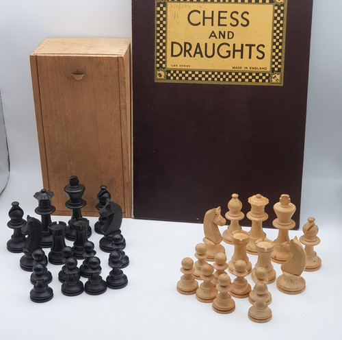 Vintage wooden chess set - chess,