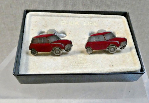Vintage mini car cufflinks - vintage,