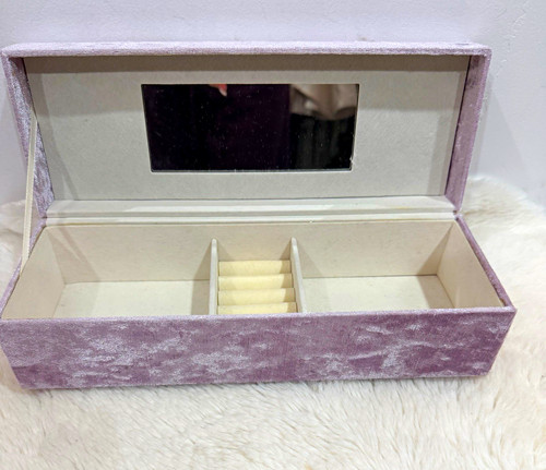 Purple velvet jewellery box - jewellery,