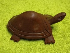 Vintage Wooden Carved Turtle/Tortoise Ornament Figurine