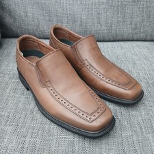 Hush Puppies Leather Men's Tan Slip-On Shoes Size 8 Chromium 