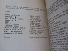 PITY IN HISTORY play theatre script ALAN RICKMAN ANNA MASSEY PATRICK MALAHIDE