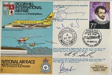 Biggin Hill national air race 1973, cover multi signed