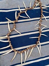 Tiger Fish Teeth Necklace Extremely Rare - carved wooden beads Tribal African